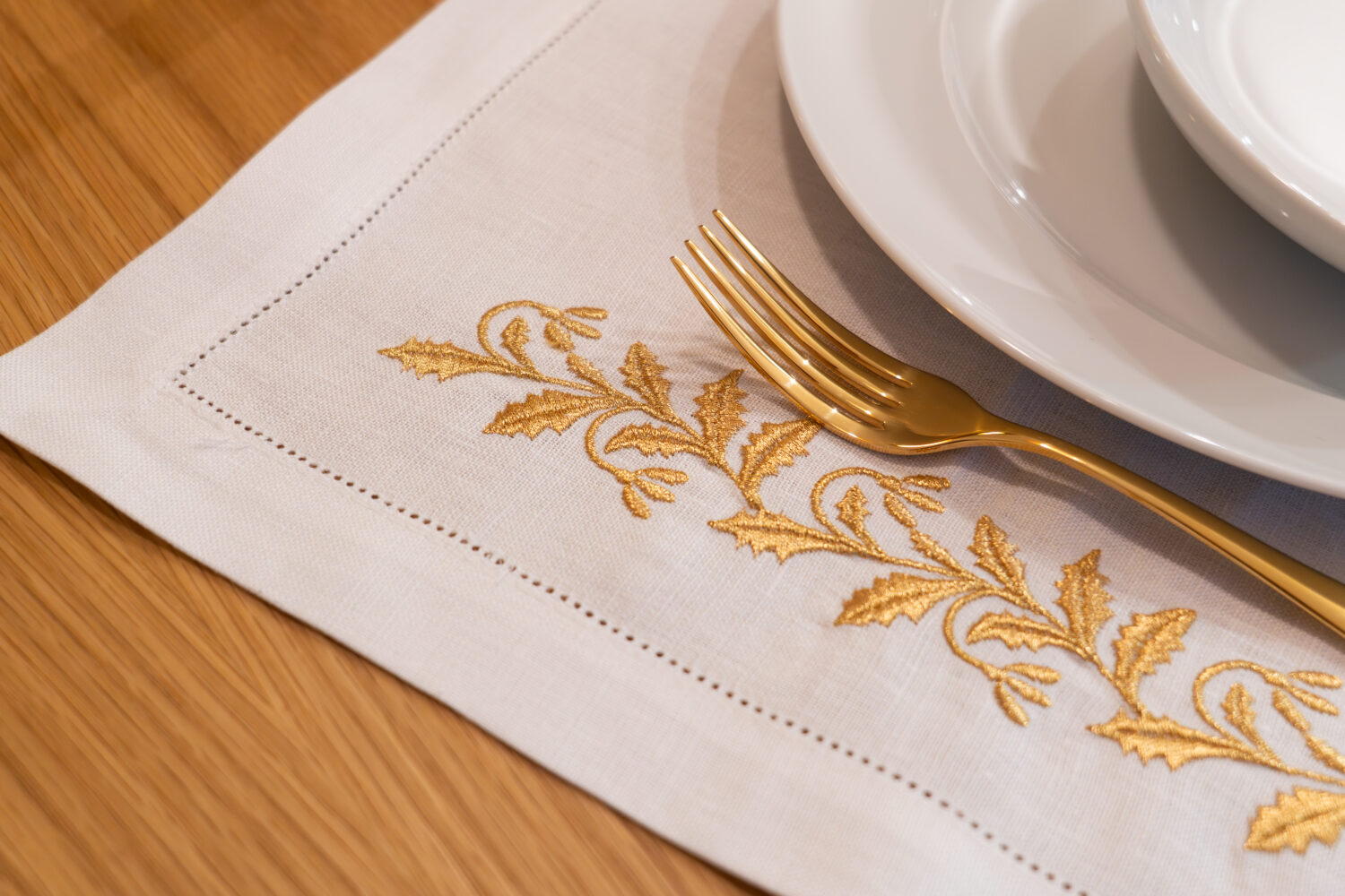 Pano de Tabuleiro Trepadeira Linho