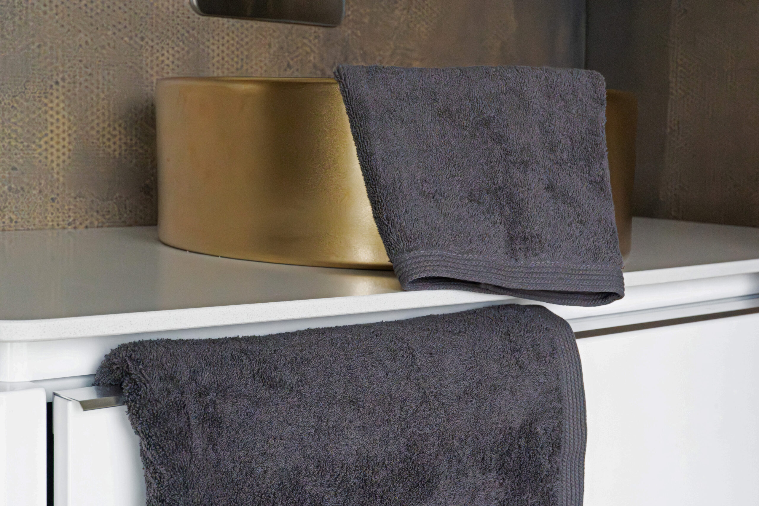 Conjunto de Banho Liso Cinza