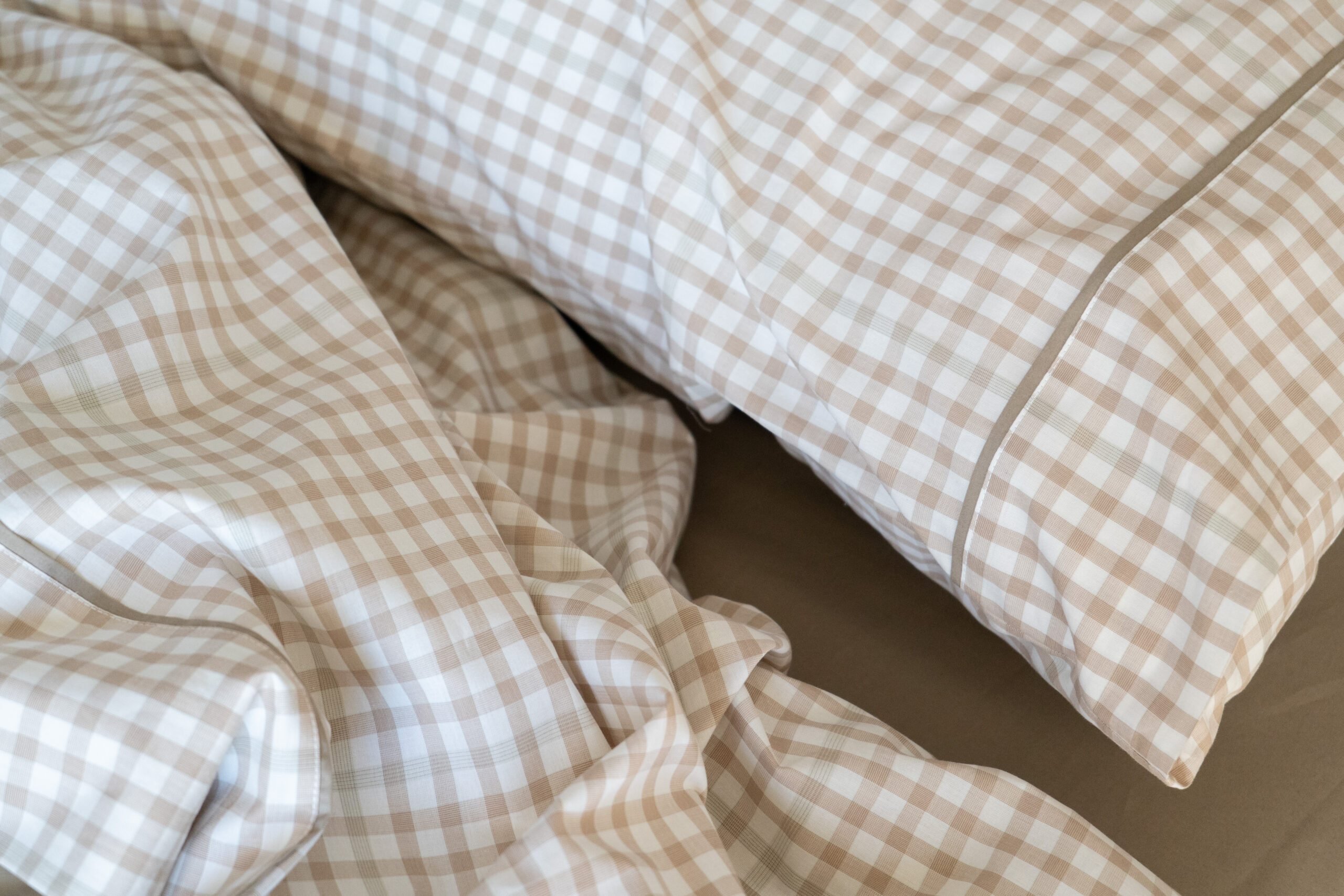 Jogo de Cama Xadrez Café